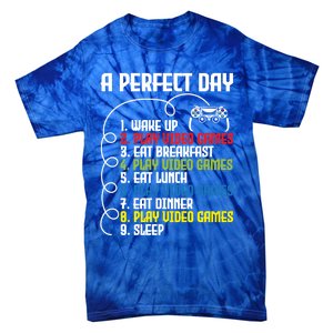 A Perfect Day Funny Gaming Gamer Video Game Meaningful Gift Tie-Dye T-Shirt