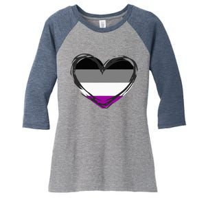 Asexual Pride Design - Asexual Women's Tri-Blend 3/4-Sleeve Raglan Shirt