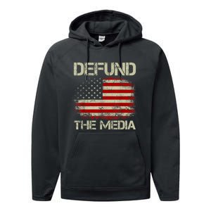 Antimisinformation Political Defund The Media Performance Fleece Hoodie