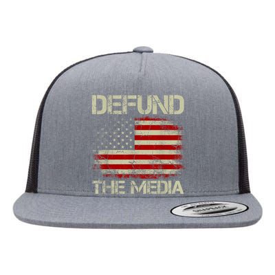 Antimisinformation Political Defund The Media Flat Bill Trucker Hat