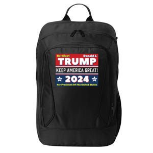 American President Donald Trump 2024 Keep America Great US Election City Backpack