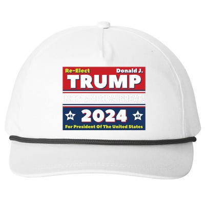 American President Donald Trump 2024 Keep America Great US Election Snapback Five-Panel Rope Hat