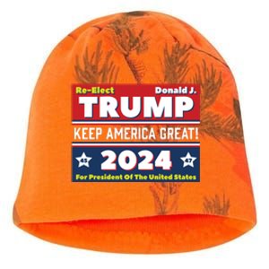 American President Donald Trump 2024 Keep America Great US Election Kati - Camo Knit Beanie