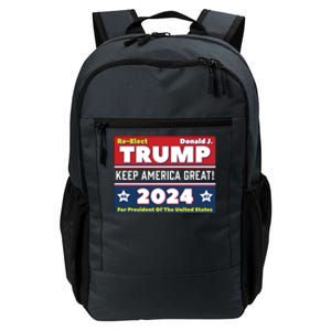 American President Donald Trump 2024 Keep America Great US Election Daily Commute Backpack