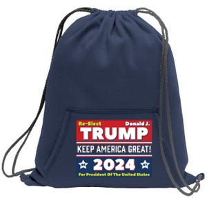 American President Donald Trump 2024 Keep America Great US Election Sweatshirt Cinch Pack Bag