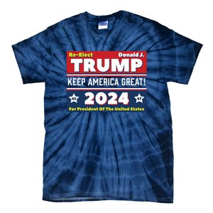 American President Donald Trump 2024 Keep America Great US Election Tie-Dye T-Shirt