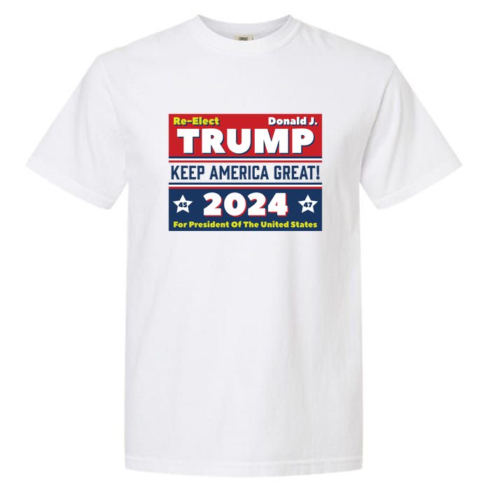 American President Donald Trump 2024 Keep America Great US Election Garment-Dyed Heavyweight T-Shirt