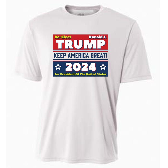 American President Donald Trump 2024 Keep America Great US Election Cooling Performance Crew T-Shirt