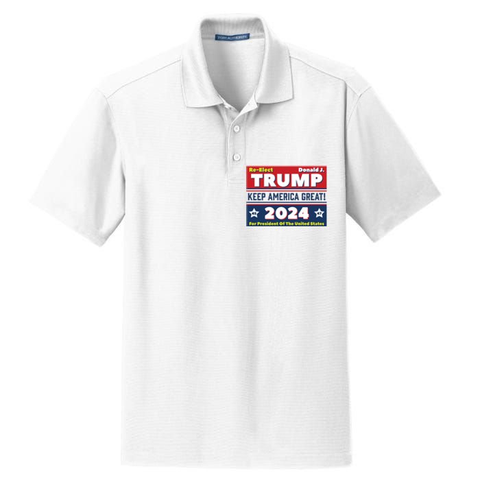 American President Donald Trump 2024 Keep America Great US Election Dry Zone Grid Polo