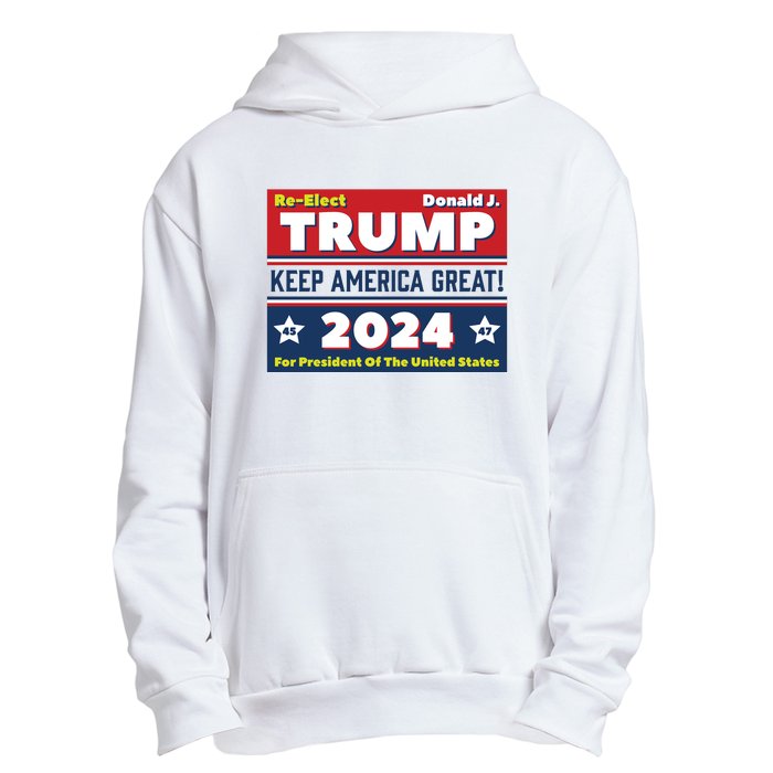 American President Donald Trump 2024 Keep America Great US Election Urban Pullover Hoodie