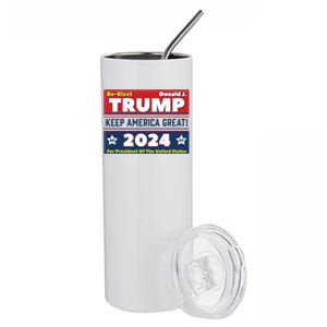 American President Donald Trump 2024 Keep America Great US Election Stainless Steel Tumbler