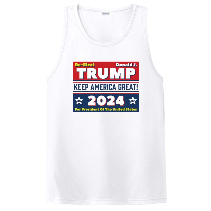 American President Donald Trump 2024 Keep America Great US Election PosiCharge Competitor Tank