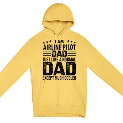 Airline Pilot Dad Irplane Airline Pilot Fathers Day Gift Premium Pullover Hoodie