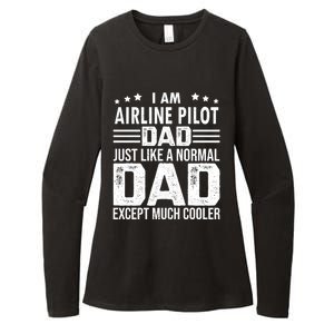 Airline Pilot Dad Irplane Airline Pilot Fathers Day Gift Womens CVC Long Sleeve Shirt