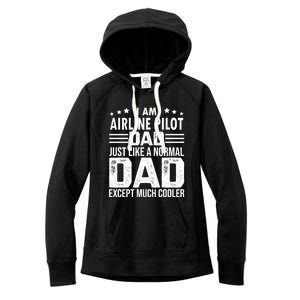 Airline Pilot Dad Irplane Airline Pilot Fathers Day Gift Women's Fleece Hoodie