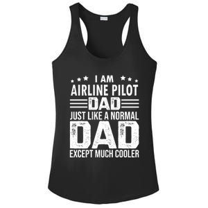 Airline Pilot Dad Irplane Airline Pilot Fathers Day Gift Ladies PosiCharge Competitor Racerback Tank