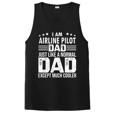 Airline Pilot Dad Irplane Airline Pilot Fathers Day Gift PosiCharge Competitor Tank