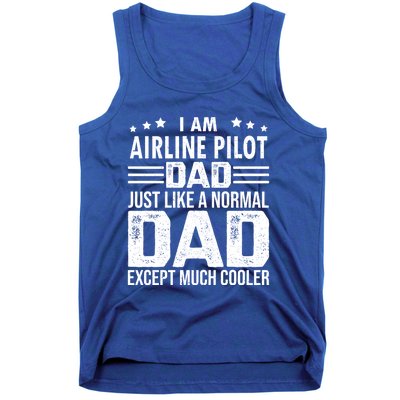 Airline Pilot Dad Irplane Airline Pilot Fathers Day Gift Tank Top