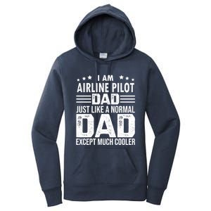 Airline Pilot Dad Irplane Airline Pilot Fathers Day Gift Women's Pullover Hoodie