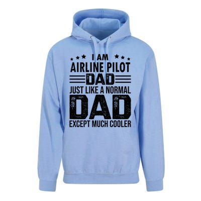 Airline Pilot Dad Irplane Airline Pilot Fathers Day Gift Unisex Surf Hoodie