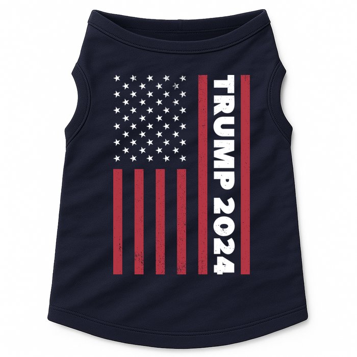 American President Donald Trump 2024 Flag US Election Doggie Tank
