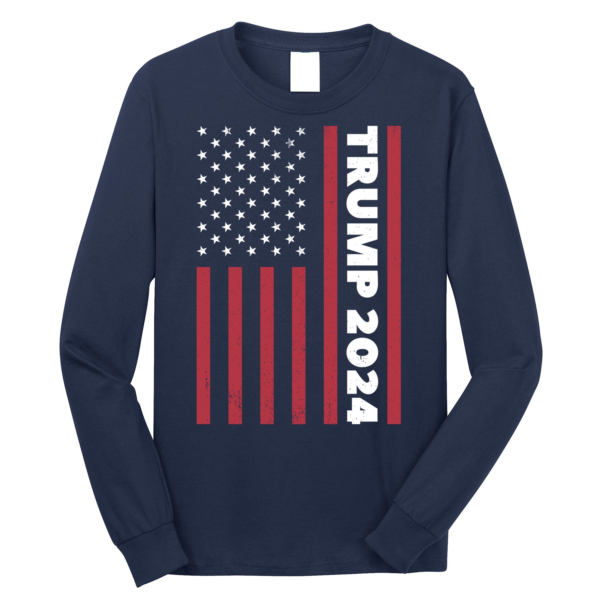American President Donald Trump 2024 Flag US Election Long Sleeve Shirt