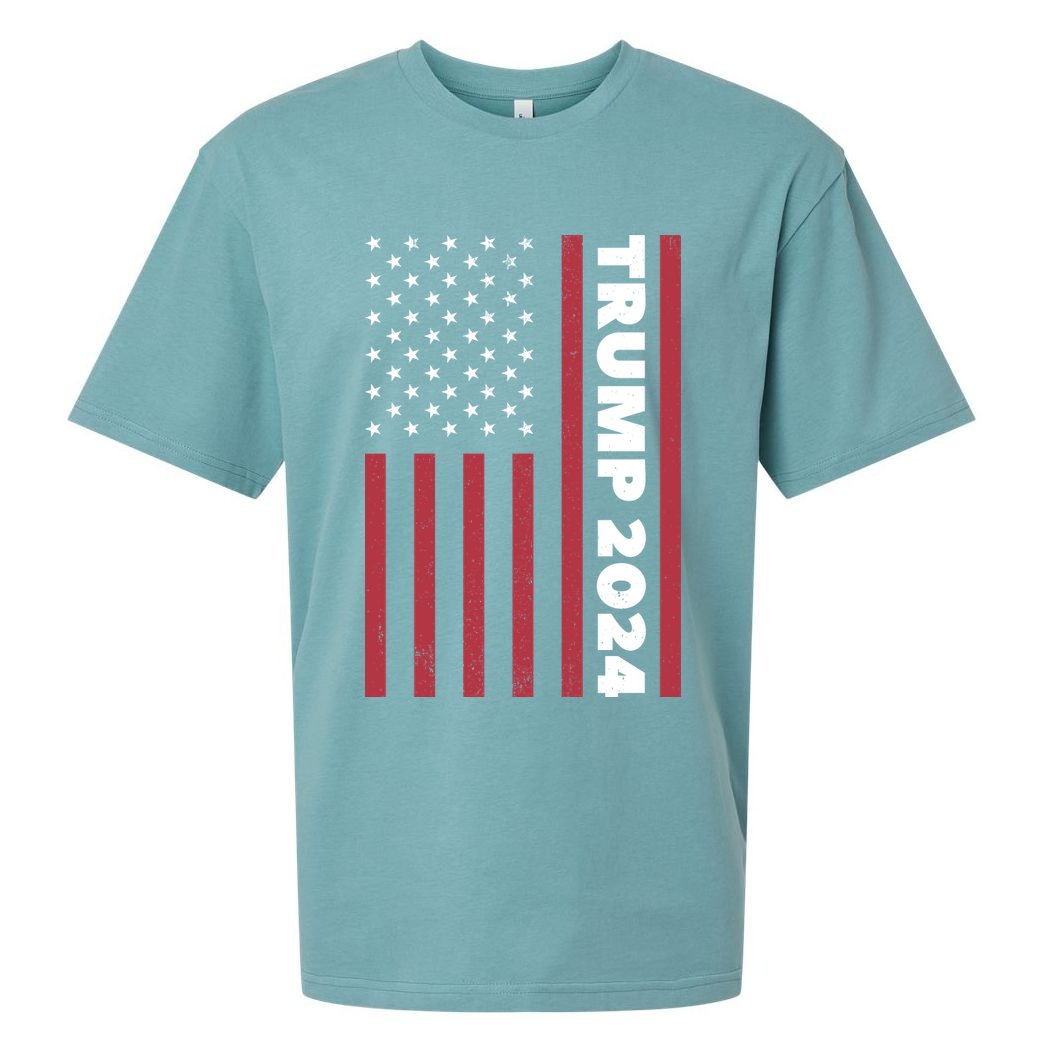 American President Donald Trump 2024 Flag US Election Sueded Cloud Jersey T-Shirt