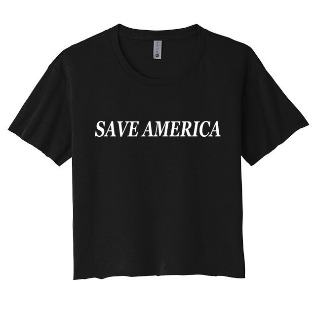American President Donald Trump 2024 Save America US Election Women's Crop Top Tee