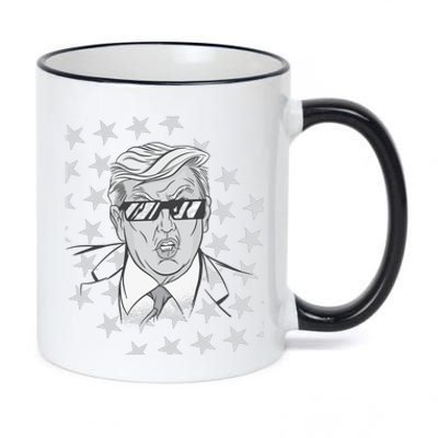 American President Donald Trump 2024 Funny 4th Of July 11oz Black Color Changing Mug