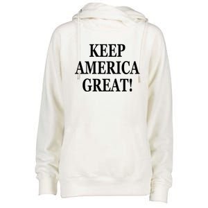 American President Donald Trump 2024 Keep America Great US Election Womens Funnel Neck Pullover Hood