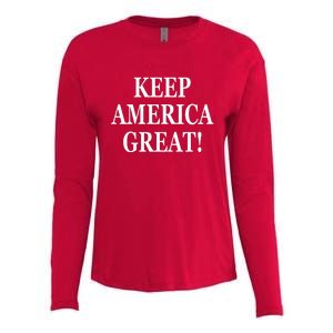 American President Donald Trump 2024 Keep America Great US Election Womens Cotton Relaxed Long Sleeve T-Shirt