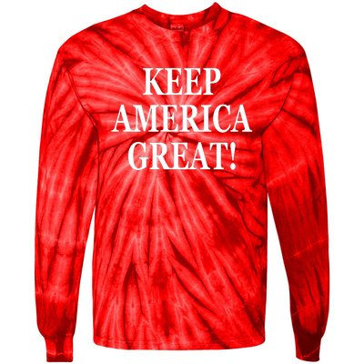 American President Donald Trump 2024 Keep America Great US Election Tie-Dye Long Sleeve Shirt