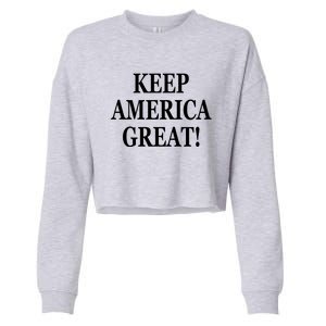 American President Donald Trump 2024 Keep America Great US Election Cropped Pullover Crew