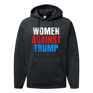 Anti President Donald Trump Women Against Trump Performance Fleece Hoodie