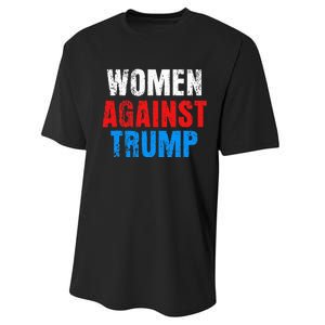 Anti President Donald Trump Women Against Trump Performance Sprint T-Shirt