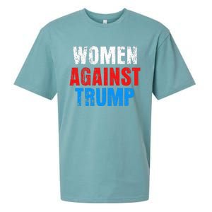 Anti President Donald Trump Women Against Trump Sueded Cloud Jersey T-Shirt