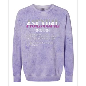 Asexual Person Definition Asexuality Pride Aromantic Ace Colorblast Crewneck Sweatshirt