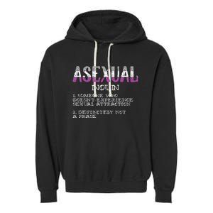 Asexual Person Definition Asexuality Pride Aromantic Ace Garment-Dyed Fleece Hoodie