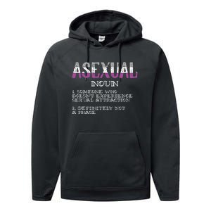 Asexual Person Definition Asexuality Pride Aromantic Ace Performance Fleece Hoodie