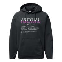 Asexual Person Definition Asexuality Pride Aromantic Ace Performance Fleece Hoodie