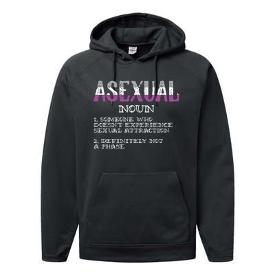 Asexual Person Definition Asexuality Pride Aromantic Ace Performance Fleece Hoodie