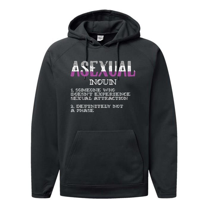 Asexual Person Definition Asexuality Pride Aromantic Ace Performance Fleece Hoodie