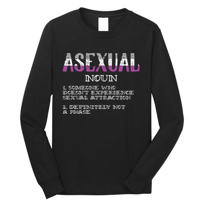 Asexual Person Definition Asexuality Pride Aromantic Ace Long Sleeve Shirt