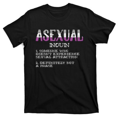 Asexual Person Definition Asexuality Pride Aromantic Ace T-Shirt