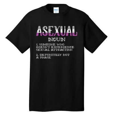 Asexual Person Definition Asexuality Pride Aromantic Ace Tall T-Shirt