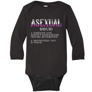 Asexual Person Definition Asexuality Pride Aromantic Ace Baby Long Sleeve Bodysuit