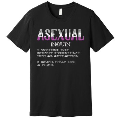 Asexual Person Definition Asexuality Pride Aromantic Ace Premium T-Shirt