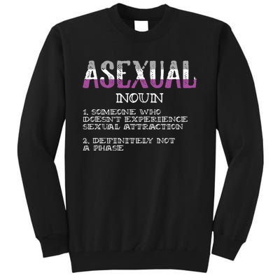 Asexual Person Definition Asexuality Pride Aromantic Ace Tall Sweatshirt