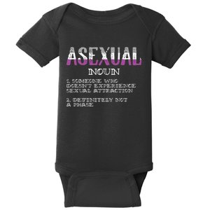 Asexual Person Definition Asexuality Pride Aromantic Ace Baby Bodysuit