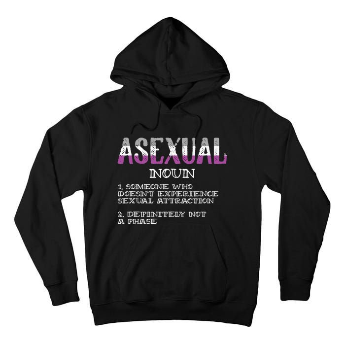 Asexual Person Definition Asexuality Pride Aromantic Ace Tall Hoodie